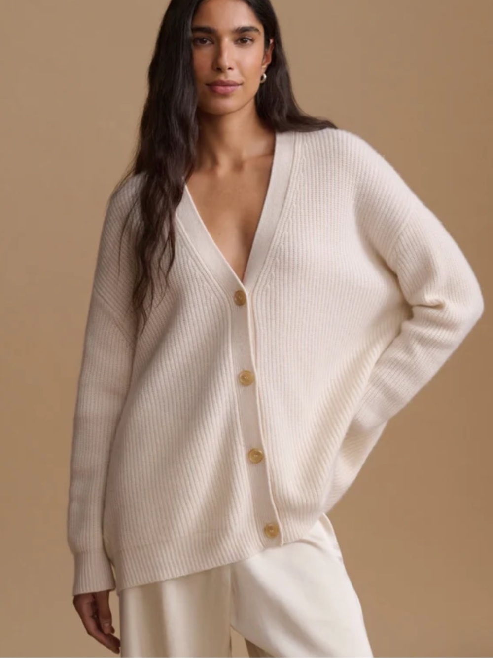 Jenni Kayne Cashmere Cocoon Cardigan - Ivory - Small